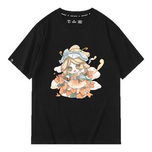 第五人格周边游戏卡通Q版园丁气象学家cos男女宽松纯棉短袖T恤衫