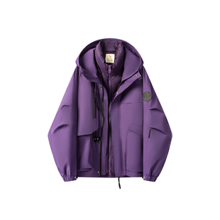 威廉福克斯男装冬季三合一防水两件套保暖加厚羽绒服冲锋衣男女