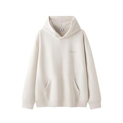 森马质感仿麂皮绒休闲连帽卫衣男