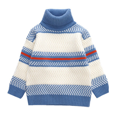 韩版秋冬新款男童新羊绒高领毛衣