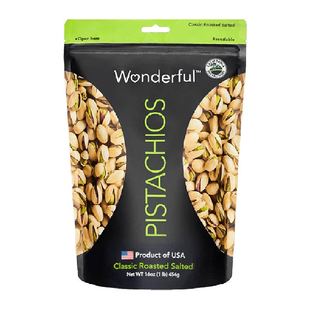 Wonderful万多福盐焗开心果进口原色无漂白年货坚果过年零食批发