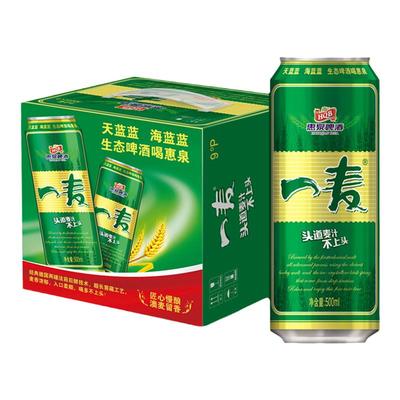 惠泉500ml9度一麦整箱啤酒9听装