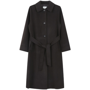 含山羊绒BEANPOLE滨波女士泡泡袖甜美静奢风通勤长款羊毛大衣外套