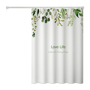 浴室卫生间浴帘高档防水布厕所窗帘子洗澡干湿分离防霉免打孔隔断