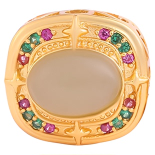 包24k金天然和田玉配饰沙金玉石配珠竹节吊坠diy手链饰品小配件