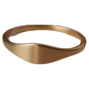 2024新款ins冷淡风金色小众设计哑光指环戒指女简约复古不掉色