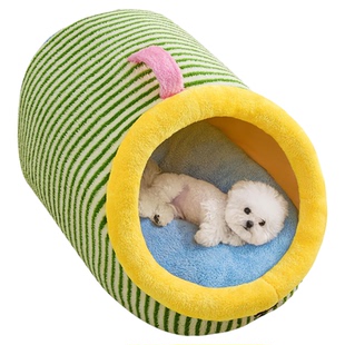 狗窝冬天加厚保暖封闭式安全感小型犬比熊睡觉的房子四季通用宠物