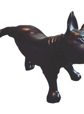 北欧家居摆件橱窗陈列撒尿斗牛犬