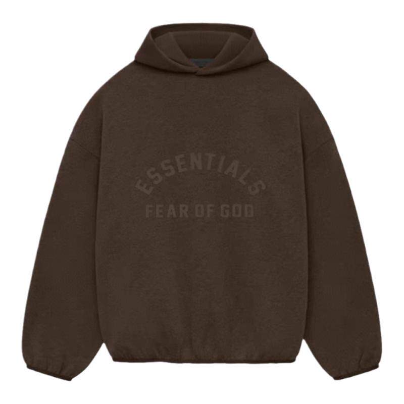 现货SS24 FOG ESSENTIALS胸前胶标字母连帽卫衣宽松潮牌帽衫男女
