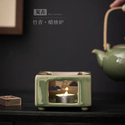 复古蜡烛加热暖茶炉功夫子蜡烛炉保温户外底座恒温炉茶壶泡茶茶具