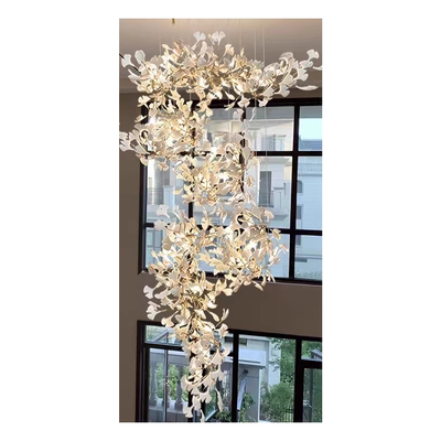 复式楼大吊灯loft梯轻奢别墅