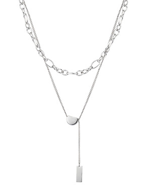 多层装饰钛钢金属项链不掉色轻奢