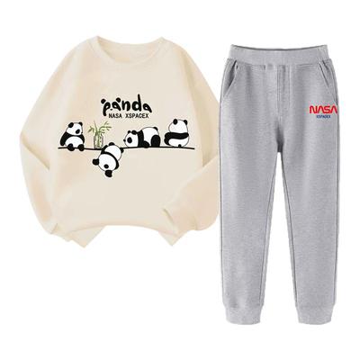 NASA联名小熊猫童装卫衣卫裤套装