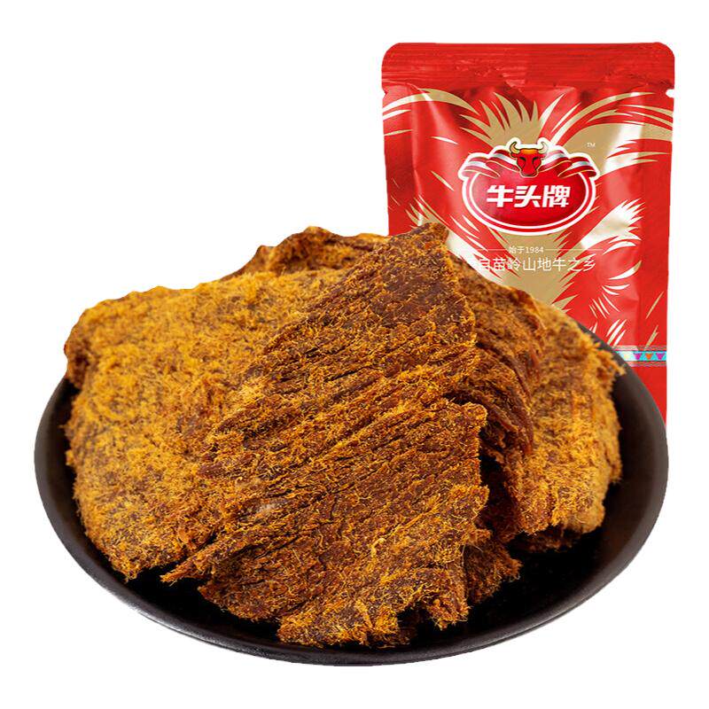 牛头牌牛肉干先卤后烤大片牛肉