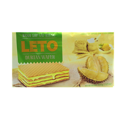 越南榴莲味威化进口夹心奶酪饼干
