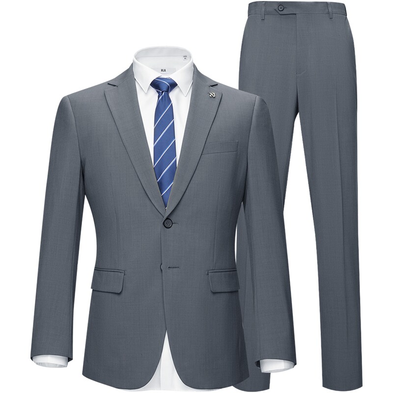 HLA/海澜之家轻商务时尚系列西服套装24新款秋通勤纯色干练西服男