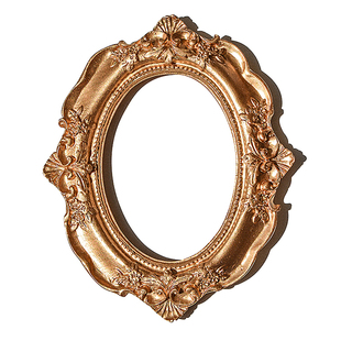 迷你金色小相框拍摄道具 ins复古欧式相框浮雕 美甲耳饰摆拍道具