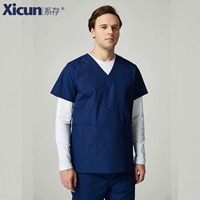 Мужской тибетский синий рукав с коротким рукавом