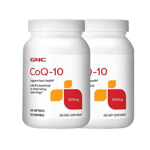 【自营】GNC健安喜辅酶Q10软胶囊心脏活力心肌血管100mg120粒*2瓶