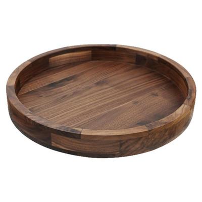 黑胡桃木皓月·圆形托盘手工打磨