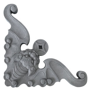 唐语砖雕 中式四合院浮雕仿古砖青砖影壁墙照壁四角装饰蝙蝠角花