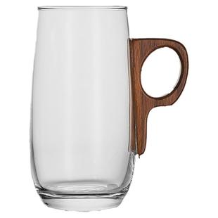 中式玻璃杯套装泡茶杯家用客厅待客耐高温绿茶杯高档喝水杯子6只