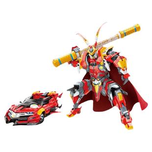 启蒙积木汽车QQ飞车圣天使孙悟空御皇机甲铠甲跑车模型男孩子玩具