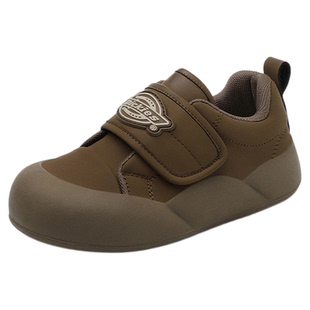 Dickies女鞋2026新款春秋季棕色魔术贴鞋子休闲鞋女款百搭面包鞋