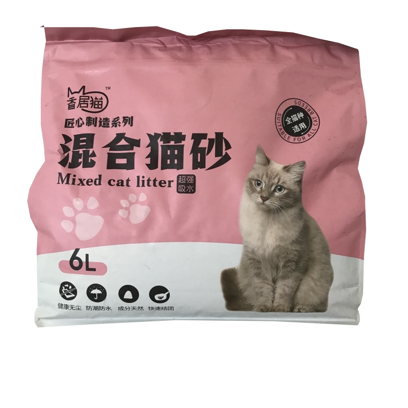 清甜蜜桃混合猫砂植物萃取果香长