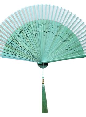 古风素雅清冷女士扇子随身折叠扇