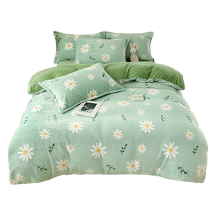 冬季2025新款牛奶绒被套单件珊瑚法兰绒双面加绒加厚被罩200x230