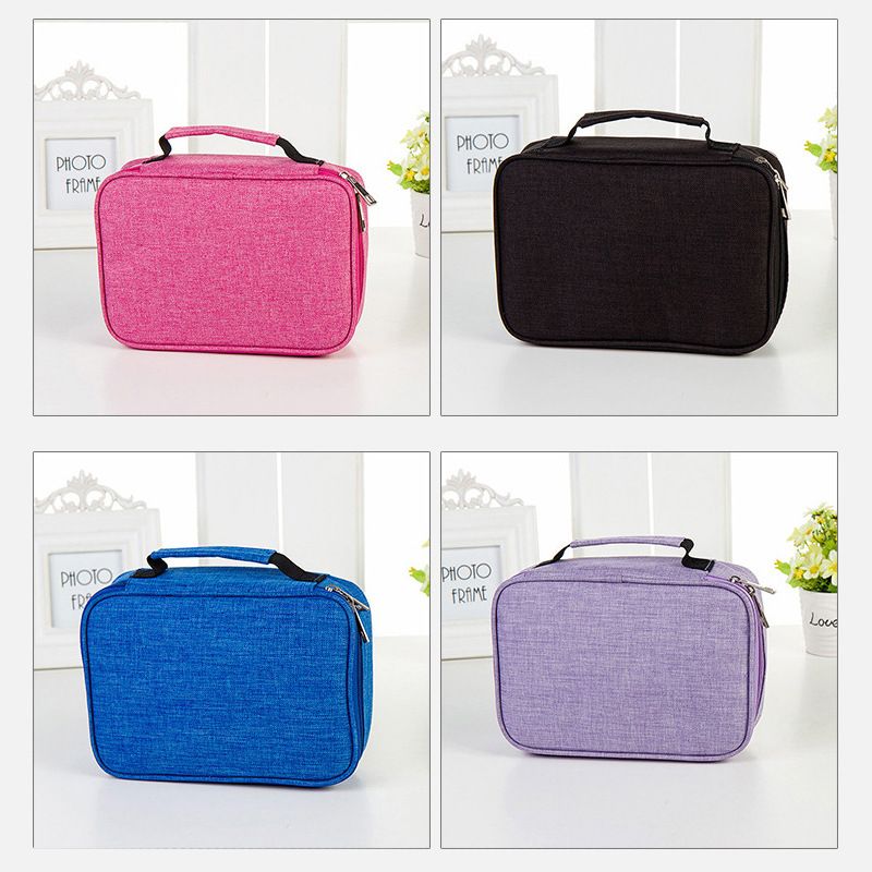 72孔素描画笔彩色铅笔美术学生多孔笔收纳袋笔袋收纳盒文具手提