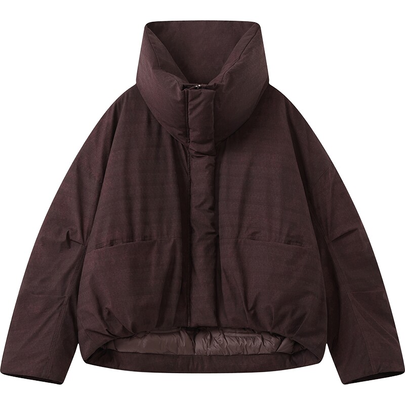 播冬季白色通勤时髦短款鸭绒羽绒服宽松面包服DDS4RD5259