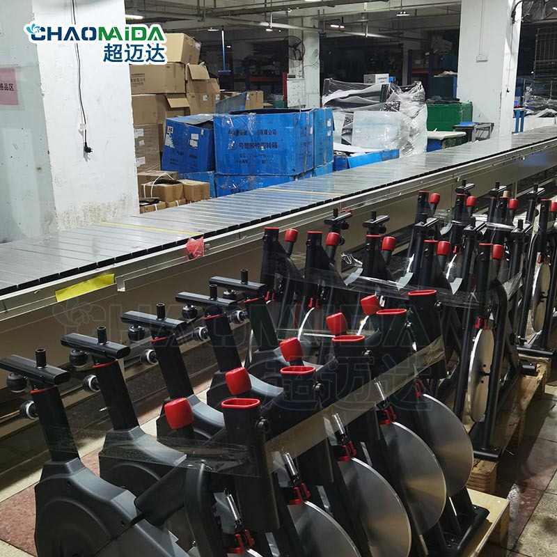 源头工厂按需定制动感单车生产安装流水线自行车童车链板输送机