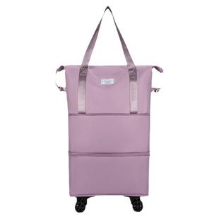 短途万向轮旅行包女轻便手提大容量折叠收纳包行李包男出差旅游包