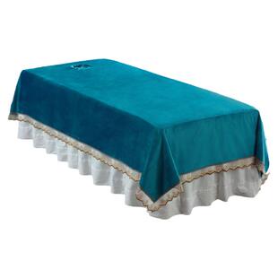 加厚四季高档荷兰绒纯色美容床床单单件足浴按摩推拿SPA带洞专用