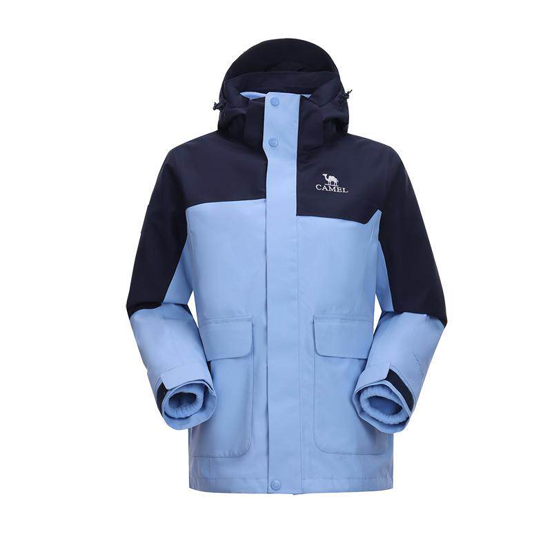 [迪丽热巴同款]骆驼火山壳Pro冲锋衣三合一女户外新款防水登山服