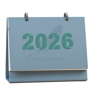 台历2026马年创意高档三角桌面办公摆件工作月历订做皮质日历本打卡翻页活页可拆卸式记事本企业印刷定制logo