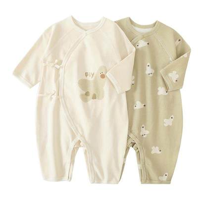 新生儿婴儿纯棉春秋四季款连体衣