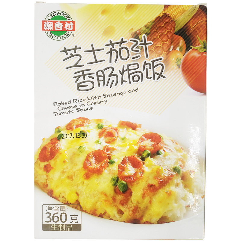 潮香村芝士茄汁香肠焗饭360g/盒