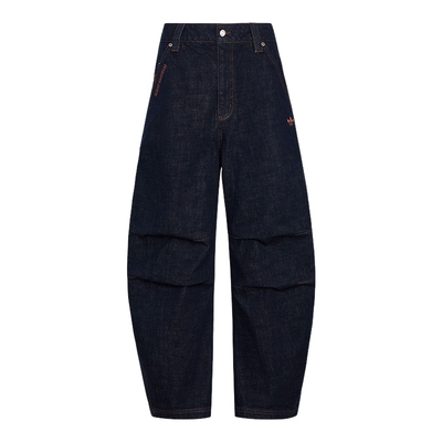 adidas阿迪达斯三叶草情人节款牛仔长裤2026春男棉质弯刀裤KT6365