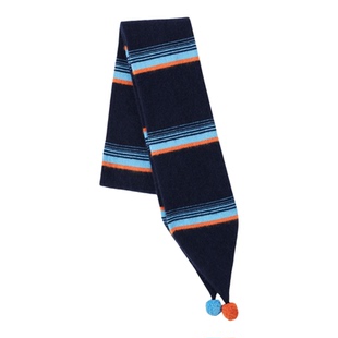 ZB/珍贝2025年新款品纯山羊绒绒绒围巾洋气时尚条纹圣诞/W2111Q