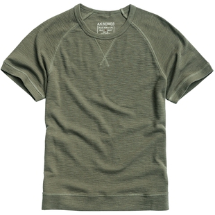 【商场同款】AKCLUB新款短袖夏季男修身纯棉权力的游戏肌理感T恤