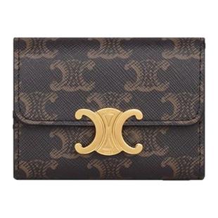 欧洲直邮Celine思琳女士钱包翻盖拉链金属纽扣时尚耐磨10I652DS3