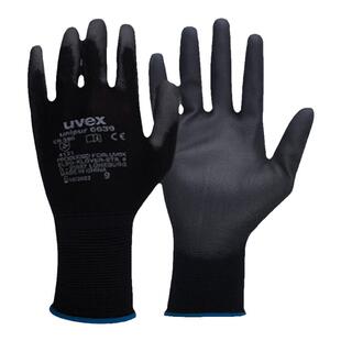 UVEX优唯斯劳保手套耐磨工作防滑不烂薄款男女工地黑色浸胶防护