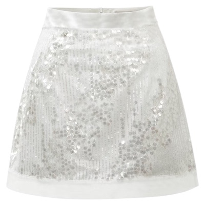 The Festive碎月光亮片半裙时尚潮流百搭女裙A字裙通勤半身裙女