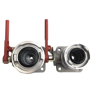 洒水车配件DN65铝合金消防直通阀门DN50方形单向丝牙接口开关球阀