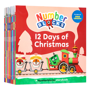 数字积木字母积木故事10册英文原版绘本 Numberblocks Alphablocks and Colourblocks Christmas Countdown儿童英语启蒙故事图画书