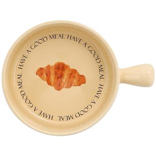 网红手柄碗带柄碗个人打饭专用碗拌面拌饭碗沙拉碗空气炸锅碗陶瓷