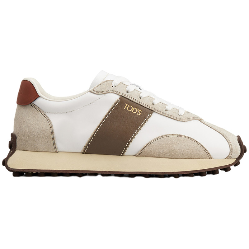 TOD'S官方正品男女士T VINTAGE皮革拼接多色运动休闲鞋系带鞋